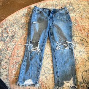Kancan Distressed Mom Jeans